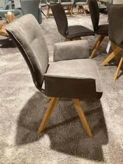 Natura Stuhlsets|6er-Set Stuhl Westmore Stoff Texel Schlamm Braun Grau