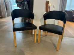 Girsberger Stuhlsets|2er-Set Stuhl Xeno Leder Donna Schwarz