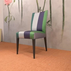 Puhlmann Stuhlsets|4er-Set Stuhlgruppe Lea Stoff Saarika Azure Buche Anthrazit