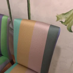 Puhlmann Stuhlsets|4er-Set Stuhlgruppe Lea Stoff Saarika Azure Buche Anthrazit