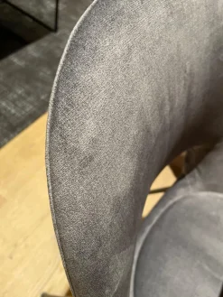 Freifrau Stuhlsets|5er-Set Theia Stühle Stoff Smart Elephant Grau Stahlgestell Tiefschwarz