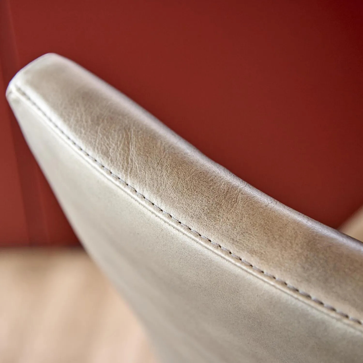 WK Wohnen Stuhlsets|6er-Stuhl Set WK 700 Leder Dakar Classic Greystone Gestell Edelstahl Quadratrohr