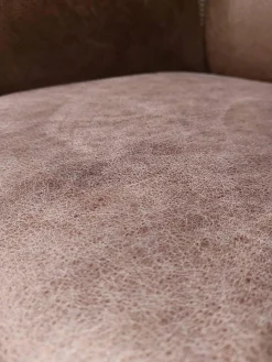 Global Stuhlsets|6er-Stuhlset Floriana 2 Armlehnenstühle 4 Freischwinger Leder Sierra Walnut Braun Stoff Oasis Wood