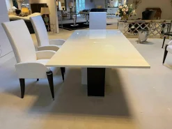 Turri Stuhlsets|6er-Stuhlset Ouvertüre Stoff Creme Matt Füße Schwarz Lackiert