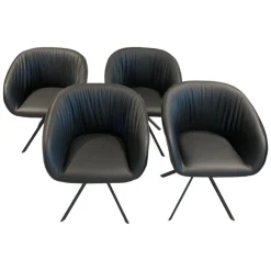 Musterring Stuhlsets|4er-Stuhlset Trevor Alva Leder Schwarz mit Drehfunktion