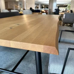 Bert Plantagie Essgruppen|Esstische|Essgruppe Berck Anise Aster Brown Eiche Astig Geölt Leder Twilight Anthrazit Gestell Lack Verkehrsschwarz