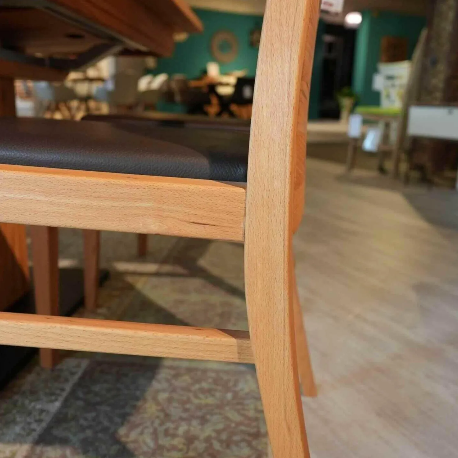 Wimmer Essgruppen|Essgruppe Casera Tisch Mit 4 Stühlen Leder Colarado Dunkelbraun