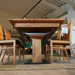 Wimmer Essgruppen|Essgruppe Casera Tisch Mit 4 Stühlen Leder Colarado Dunkelbraun