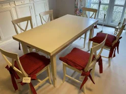 Tonin Casa Essgruppen|Essgruppe Classici per Eccellenza Weiß Schleiflack 1 Tisch 6 Stühle