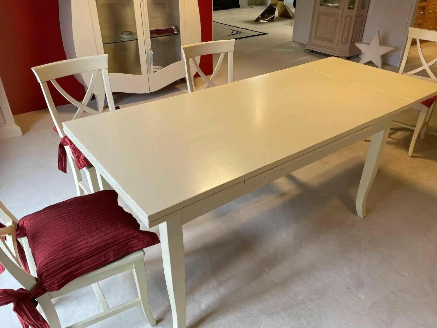 Tonin Casa Essgruppen|Essgruppe Classici per Eccellenza Weiß Schleiflack 1 Tisch 6 Stühle