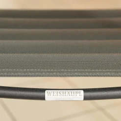 Weishäupl Essgruppen|Essgruppe Denia Platte Belattung Teak Gestell Grau-Metallic Inklusive 2 Sessel Sosta Bespannung Batyline Anthrazit