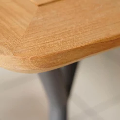 Weishäupl Essgruppen|Essgruppe Denia Platte Belattung Teak Gestell Grau-Metallic Inklusive 2 Sessel Sosta Bespannung Batyline Anthrazit
