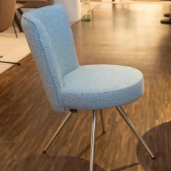 Venjakob Essgruppen|Essgruppe Esstisch Mio LS 010417 Platte Keramik Basalto Grau Gestell Edellstahloptik Mit 6 Stühlen Leva Bezug Soff Alicante Türkis