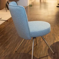 Venjakob Essgruppen|Essgruppe Esstisch Mio LS 010417 Platte Keramik Basalto Grau Gestell Edellstahloptik Mit 6 Stühlen Leva Bezug Soff Alicante Türkis