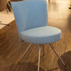 Venjakob Essgruppen|Essgruppe Esstisch Mio LS 010417 Platte Keramik Basalto Grau Gestell Edellstahloptik Mit 6 Stühlen Leva Bezug Soff Alicante Türkis