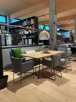 Jess Essgruppen|Essgruppe Design Tisch Charles Eiche mit Bank und 4 Stühlen