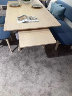 Anrei Essgruppen|Essgruppe Juna Esche Gebürstet Weiß-Geölt Tisch Stühle Bank