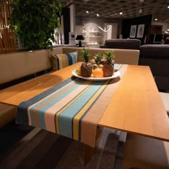 Musterring Essgruppen|Essgruppe MR 2000 Tisch Kernbuche Geölt Sockel Granit Mit Bank Und 2 Freischwingern