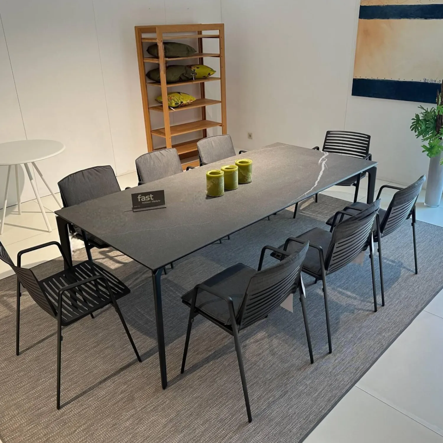 Fast Essgruppen|Essgruppe Outdoor Allsize Platte Feinsteinzeug Rauchgrau Mit 8 Stühlen