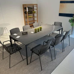 Fast Essgruppen|Essgruppe Outdoor Allsize Platte Feinsteinzeug Rauchgrau Mit 8 Stühlen
