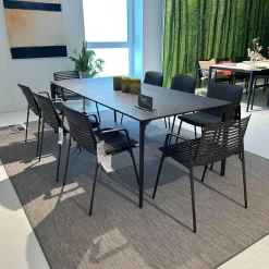 Fast Essgruppen|Essgruppe Outdoor Allsize Platte Feinsteinzeug Rauchgrau Mit 8 Stühlen