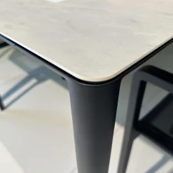 Royal Botania Essgruppen|Essgruppe Outdoor Unite Platte Keramik Bianco Statuario Weiß Grau Mit 6 Stühlen