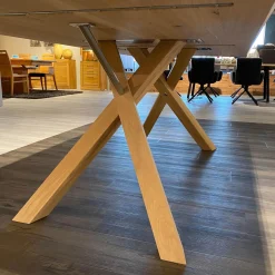 Wimmer Essgruppen|Essgruppe Signatura In Rustikal Asteiche Bianco Polsterbezug Grau Blau Mit 3 Stühlen Milo