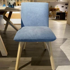 Wimmer Essgruppen|Essgruppe Signatura In Rustikal Asteiche Bianco Polsterbezug Grau Blau Mit 3 Stühlen Milo