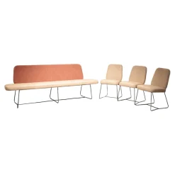 Bert Plantagie Essgruppen|Essgruppe Skyler Bezug Leder Rancho 2 Stone Beige Gestell Lack Feinstruktur Anthrazit