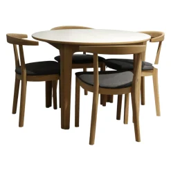 Skovby Essgruppen|Essgruppe SM 11 Und SM 52 Eiche Weiß Geölt Stoff Remix Sg2 163 Grau