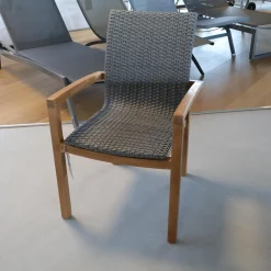 Stern Essgruppen|Essgruppe Teak Tischplatte Dektron Farbe Lava Anthrazit