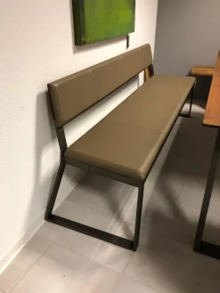 Wimmer Essgruppen|Essgruppe Terso Esstisch Nussbaum Rustikal Massiv 3 Stuhlsessel 1 Bank Leder Colorado Pistazie