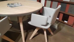 Team 7 Essgruppen|Essgruppe Tisch Flaye mit 4 Stühlen Aye Eiche Weißöl Massiv