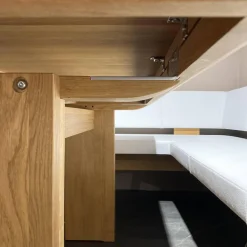 Decker Essgruppen|Essgruppe Vicenza Bank 3 Stühle Leder Weiß Tisch Eiche Massiv Geölt