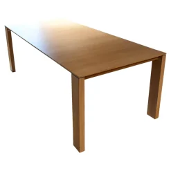 Rodam Esstische|Esstisch 3300 10 Kara Eiche 940 Kreideweiss Lackiert Maserung Quer