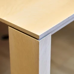 Rodam Esstische|Esstisch 3300 10 Kara Eiche 940 Kreideweiss Lackiert Maserung Quer