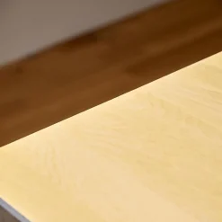 Rodam Esstische|Esstisch 3300 10 Kara Eiche 940 Kreideweiss Lackiert Maserung Quer