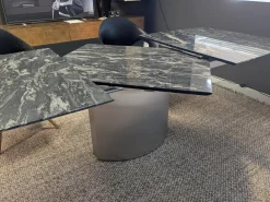 Draenert Esstische|Esstisch 1224 Adler II Paradiso Aktion Steinplatte Fuß Edelstahl Poliert mit Auszug