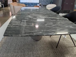 Draenert Esstische|Esstisch 1224 Adler II Paradiso Aktion Steinplatte Fuß Edelstahl Poliert mit Auszug