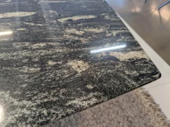 Draenert Esstische|Esstisch 1224 Adler II Paradiso Aktion Steinplatte Fuß Edelstahl Poliert mit Auszug