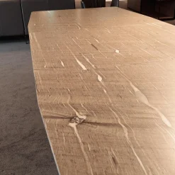 Draenert Esstische|Esstisch 1460 Fontana Platte Quarzit Brown Silk Braun Geledert Sockel Eiche Dunkelgrau Gebeizt Und Lackiert Mit Auszug