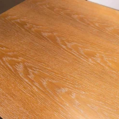 Boxler Esstische|Esstisch 120 Pergola Eiche Gekalkt Verstrebung Edelstahl Poliert