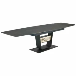 Hartmann Esstische|Esstisch Alva 3110W-1555 Tischplatte Birke Massiv Gestell Metall Anthrazit mit Auszug