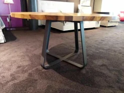 ASCO Esstische|Esstisch Axis 3 Satin-Nussbaum Massiv Füße Stahl Pulverbeschichtet