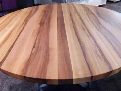 ASCO Esstische|Esstisch Axis 3 Satin-Nussbaum Massiv Füße Stahl Pulverbeschichtet