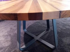 ASCO Esstische|Esstisch Axis 3 Satin-Nussbaum Massiv Füße Stahl Pulverbeschichtet