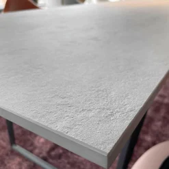 MDF Italia Esstische|Esstisch Axy Comfort 100 Keramix Pietra Di Savoia Gestell Graphitgrau X054