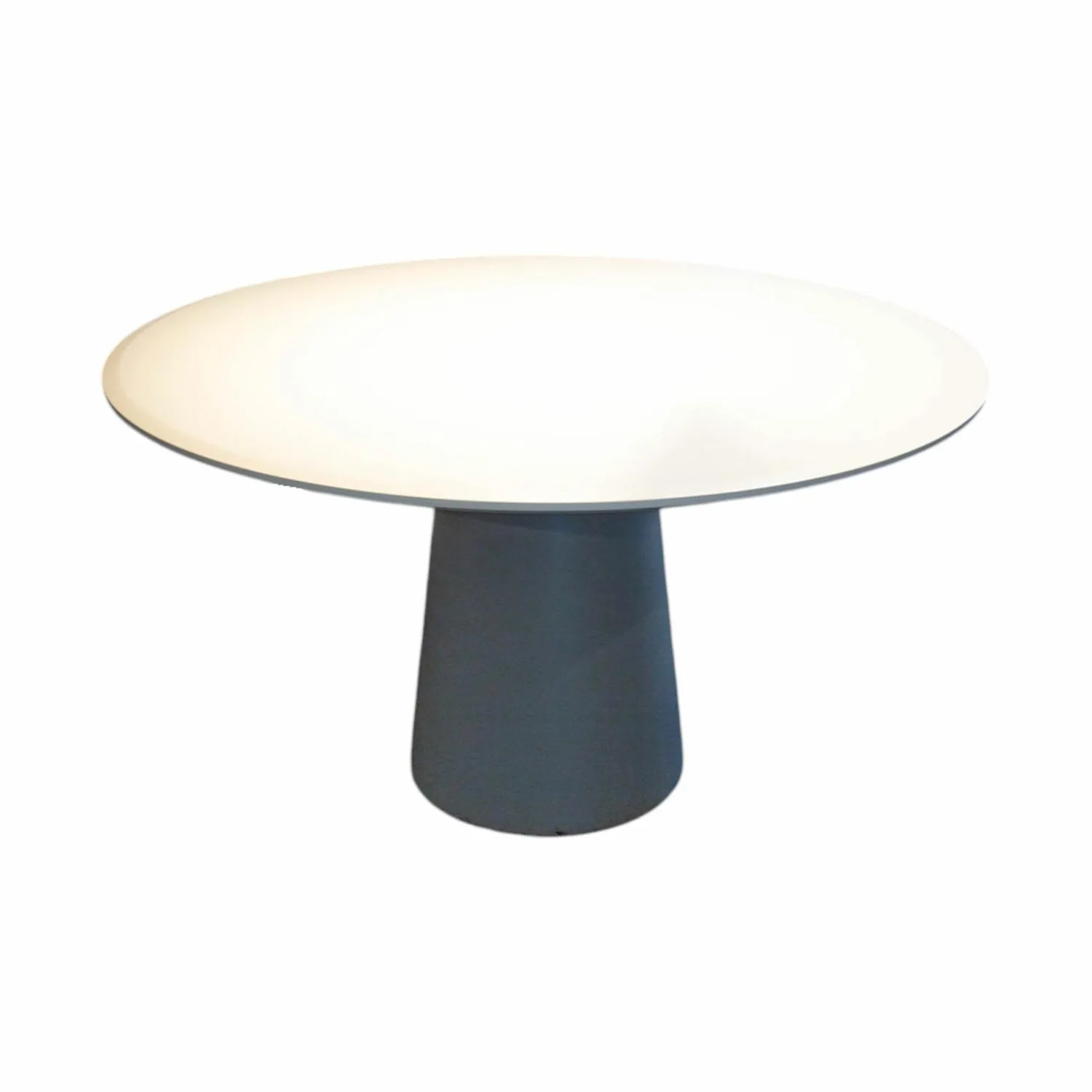 COR Esstische|Esstisch Conic Mineralwerkstoff Platte Arctic White Weiß Pulverbeschichtet Gestell Mausgrau