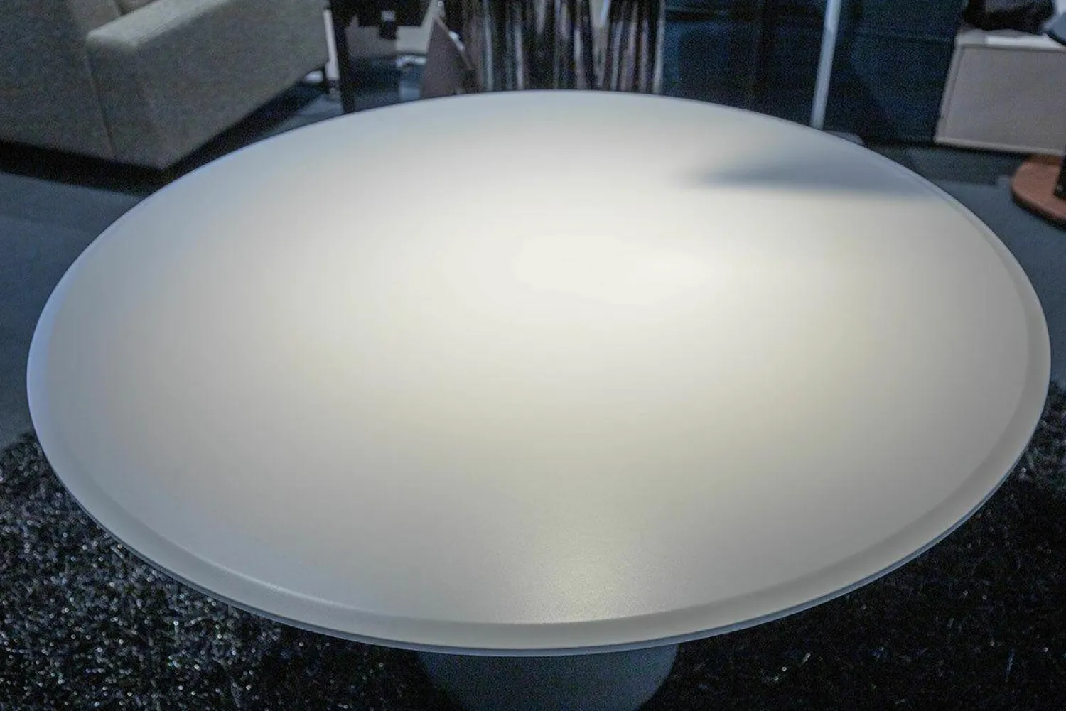 COR Esstische|Esstisch Conic Mineralwerkstoff Platte Arctic White Weiß Pulverbeschichtet Gestell Mausgrau