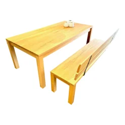 Rodam Essgruppen|Esstisch Dacapo Kernbuche Massiv Natur Geölt Mit Klappeinlage Inklusive Sitzbank